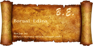 Borsai Edina névjegykártya