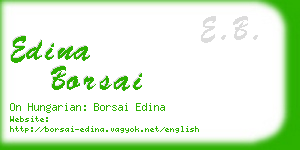 edina borsai business card